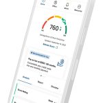 MyPDCU Credit Score & Score Simulator on a smart phone.