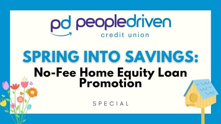 Graphic: Spring into Savings: No-Fee Home Equity Loan Promotion.