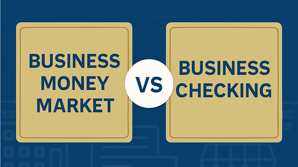 Graphic comparing Business Money Market and Business Checking accounts.