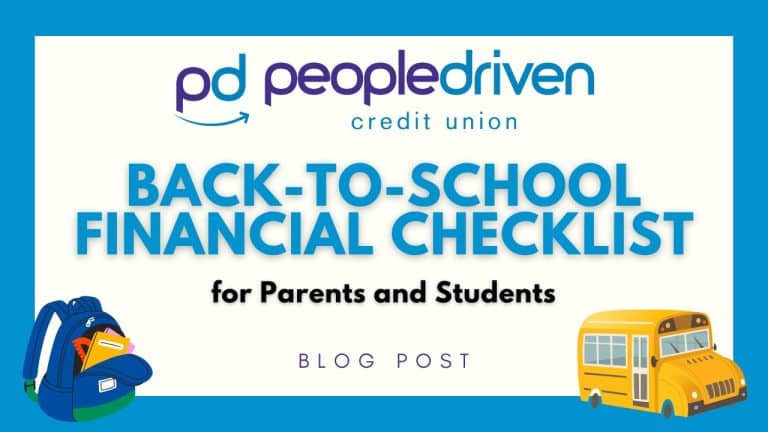 Graphic: Back-to-School Financial Checklist for Parents and Students.