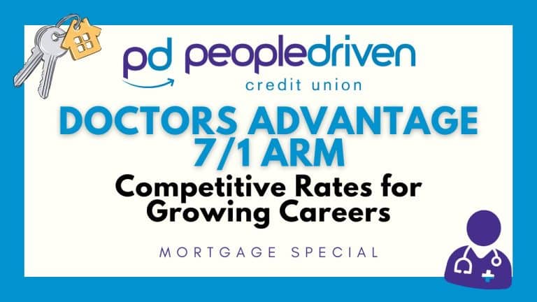 Graphic: Doctors Advantage 7/1 ARM. Competitive Rates for Growing Careers. Mortgage Special.