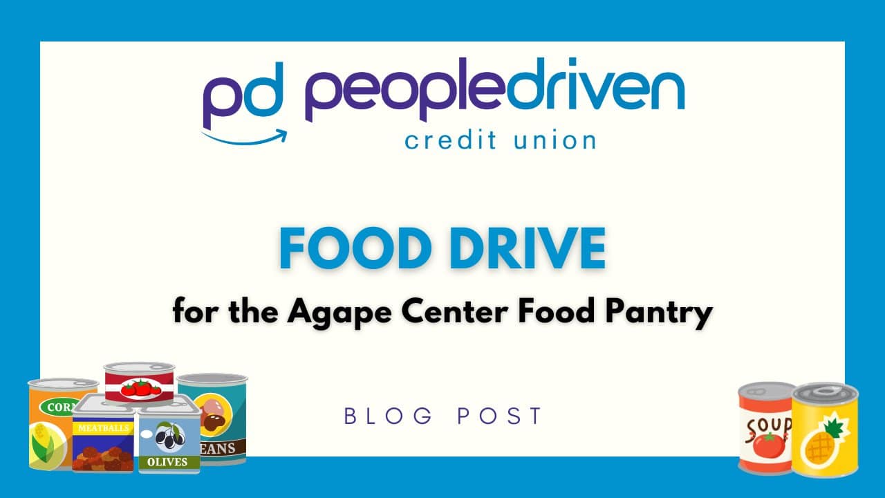 Graphic: 2025 Food Drive for the Agape Center Food Pantry.