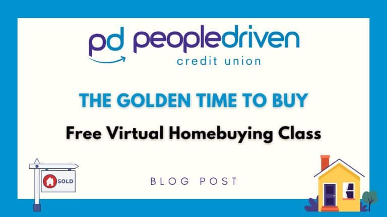 Graphic: The Golden Time to Buy: Free Virtual Homebuying Class.