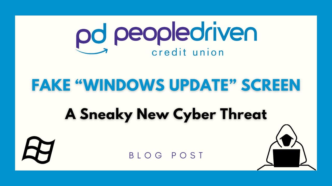 Graphic: Fake “Windows Update” Screen: A Sneaky New Cyber Threat.