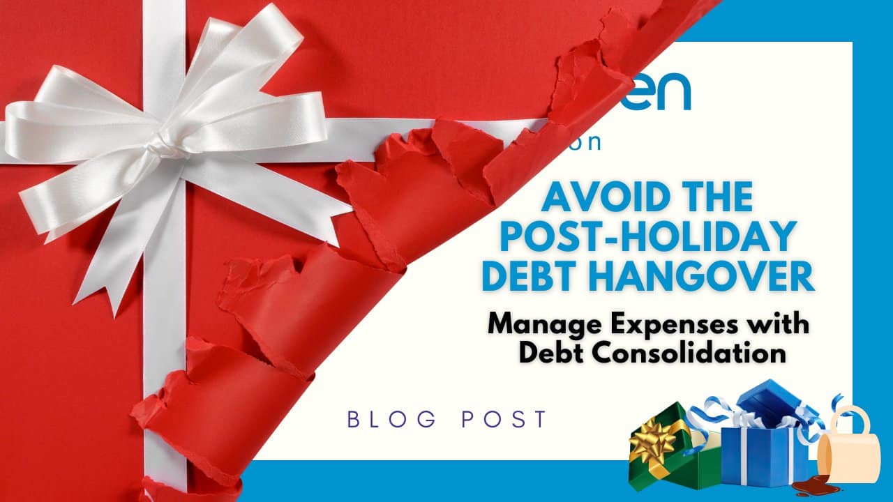 Graphic: Avoid the Post-Holiday Debt Hangover: Manage Expenses with Debt Consolidation.