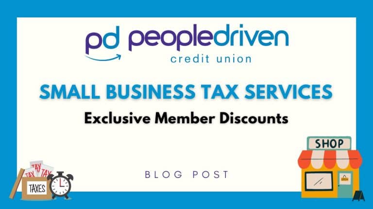 Graphic: Small Business Tax Services: Exclusive Member Discounts.