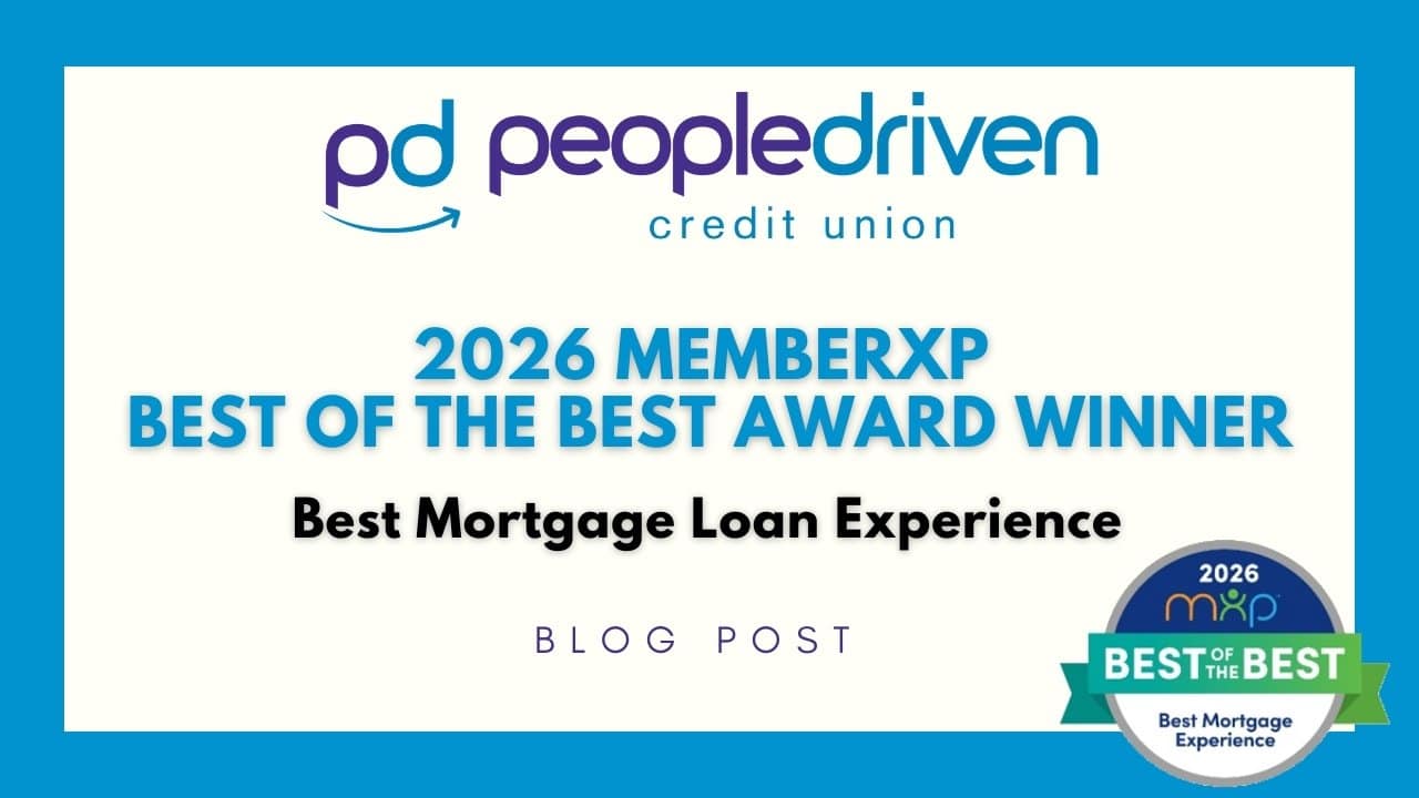 Graphic: People Driven Credit Union Earns National Recognition for Mortgage Loan Experience.