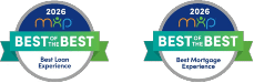 Best Mortgage Loan Experience award logo.