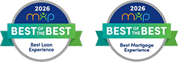 Best Mortgage and Loan Experience award logos