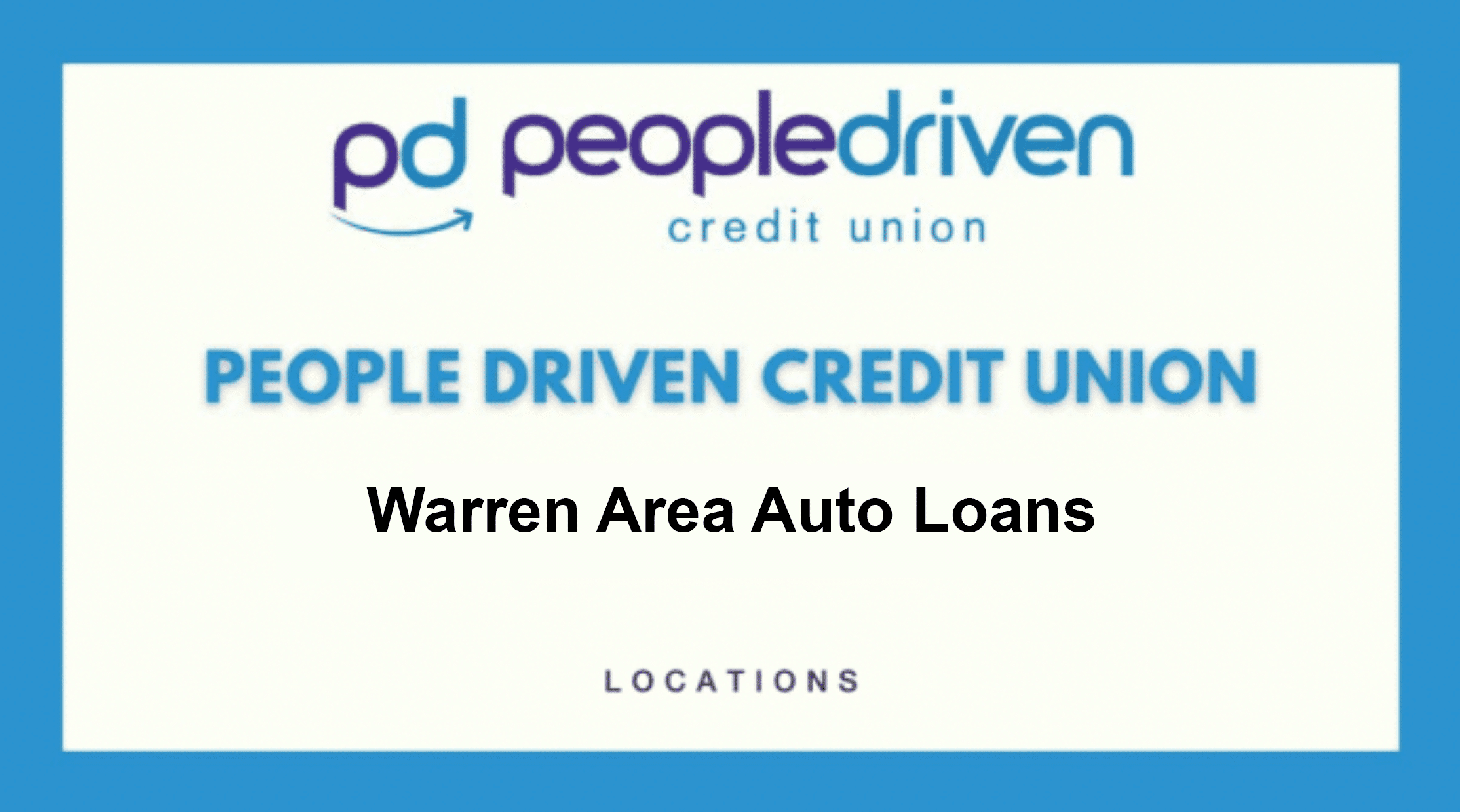 People Driven Credit Union Warren Area Auto Loans
