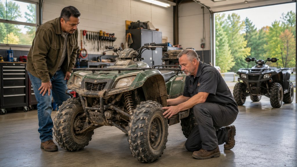 Inspection of ATV age and collateral value for ATV loan rates.