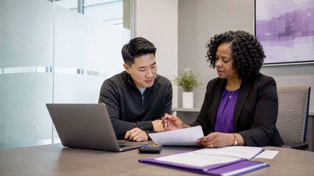 Michigan borrower discussing local loan decisions with a credit union specialist.