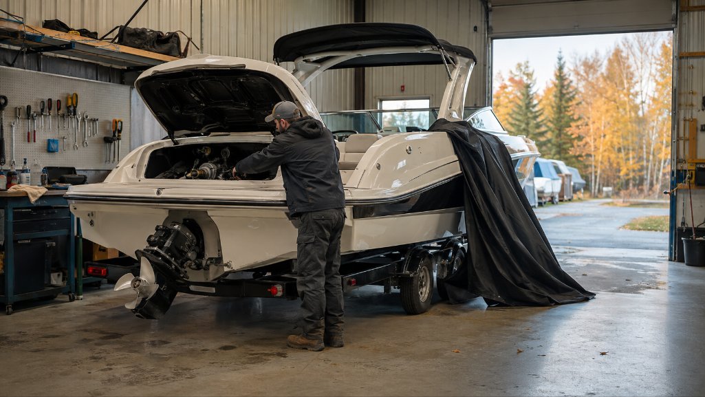 Boat winterization expense included in a boat loan calculator budget.