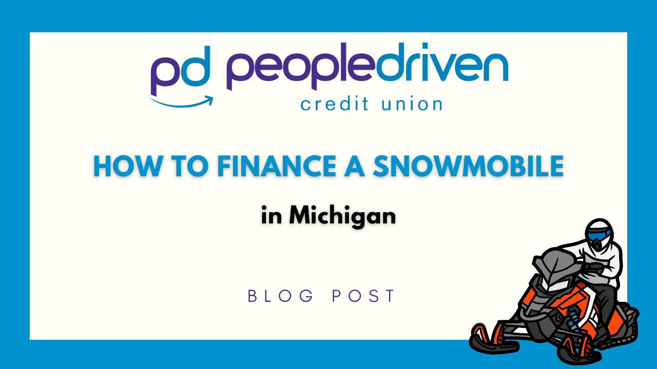 Graphic: The Ultimate Guide to Snowmobile Financing in Michigan.