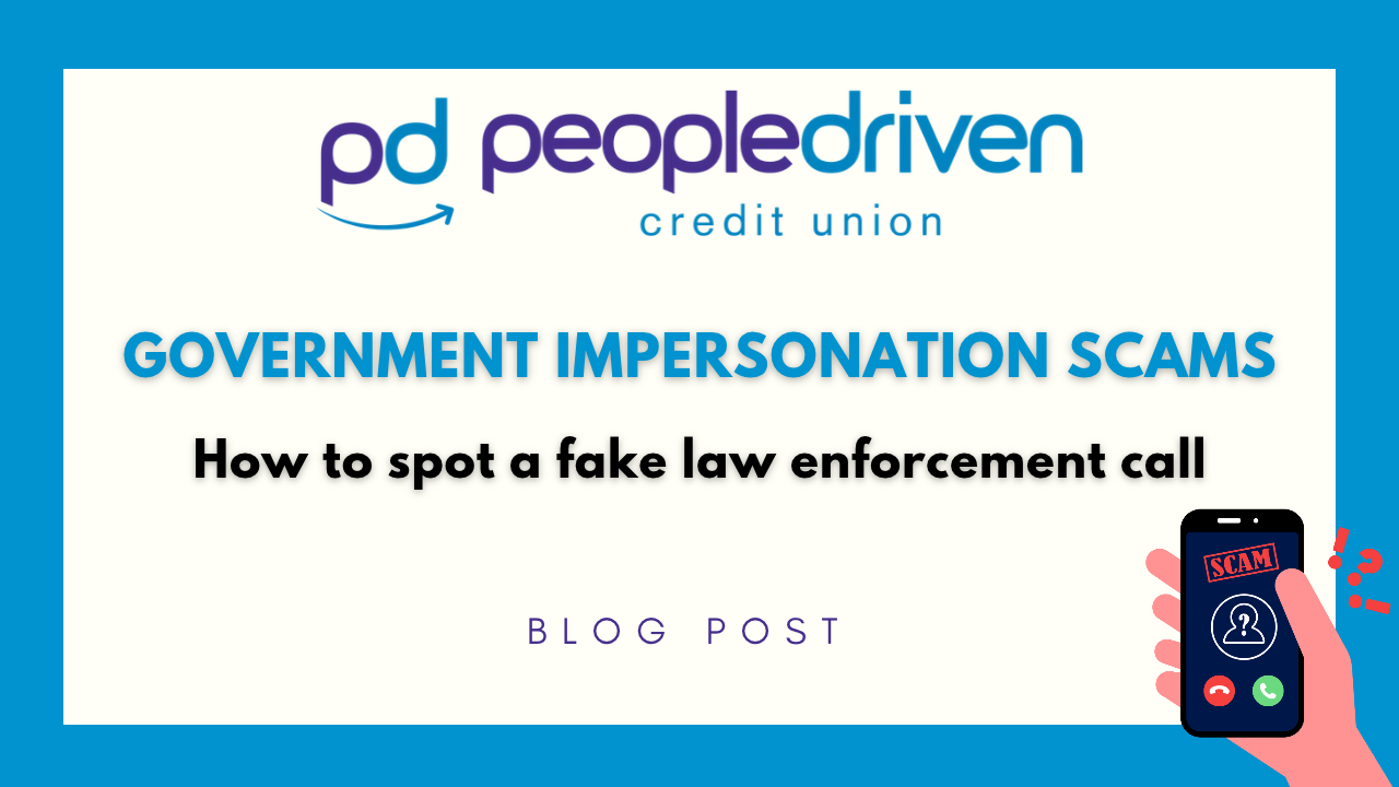 Graphic: Government impersonation scams: How to spot a fake law enforcement call.