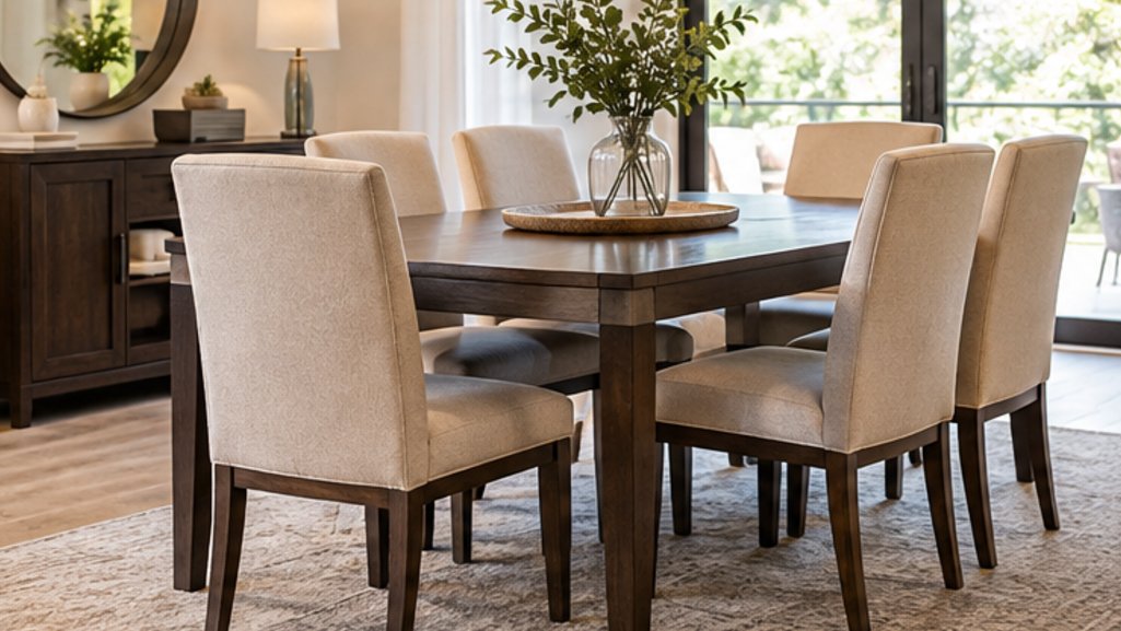 Dining table and chairs representing lease-to-own furniture and alternative financing options.
